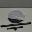 Paper Towel Holder Countertop, Standing Paper Roll Holder with Anti Slip Weighted Base, Stainless Steel Freestanding Paper Towel Holder for Kitchen, Black