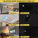 ULIGOOD Portable Blackout Shades (118" x 57") Travel Window Blackout Curtains, 100% Blackout Material Temporary Blackout Blinds for Baby Nursery, Bedroom, Caravan, Office or Travel Use