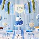 One Funny Goose High Chair Banner for Boys - Funny Goose Theme 1st Birthday Decorations, High Chair Banner First Birthdays Boy, Goose First Birthday Crown Hat & Cake Topper for Party Decor