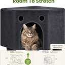 Cat Tree Tower for Indoor Large Adult Cats, 73in Tall Heavy Duty with Perch
