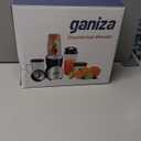 Ganiza Smoothie Blender, 900W Blenders for Shakes and Smoothies, 15-Piece Personal Blender and Grinder Combo for Kitchen, Smoothies Maker with 4 BPA-Free Portable Cup, Nutritious Recipe (Black)