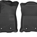 Husky Liners Weatherbeater Floor Mats | Fits 2018 - 2023 Toyota Tacoma, Double Cab & Access Cab (Manual Trans w/Shifter) | Front Row, 2-pc Black - 13981