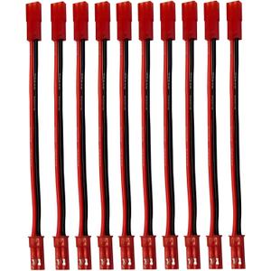10Pcs RC Model JST 2-Pin Male to Female Connector Plug Extension Wire Cable Harness for Battery RC Model Parts (JST Extension Cable)