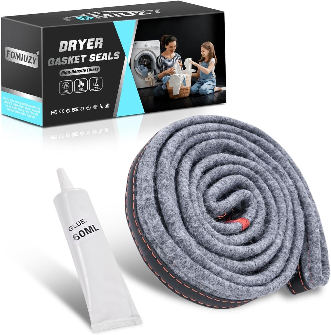 280114 Dryer Drum Felt Gasket Seal Repair Replacement Kit Fit for Whirlpool Duet Kenmore 110 Elite Maytag Bravos Amana KitchenAid Crosley Replaces PS970088 697694 W10166807 W10116343 W10521118