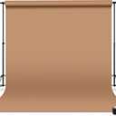 Denny Manufacturing - Seamless Paper Backdrop for Photography, Brown Seamless Paper Roll - Brown Latte (107 in x 36 ft) Includes Free Roll Black Gaffer Tape (2 in x 13 ft)