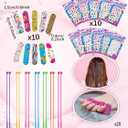 Xuhal 92 Pcs Spa Party Favors for Girls Slumber Party Supplies Kids Satin Robes Sleepover with Gift Bags for Girl Kids Birthday Gifts Total 10 Sets(Pink,12)