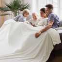 Bedsure GentleSoft Sherpa Fleece Oversized Cal King Blankets for Bed - Thick and Warm Throw for Women and Men, Soft Fuzzy Plush Large Blanket for Winter, White, 112x98 Inches