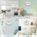 WallarGe Night Light Wall Clock for Bedroom - Silent Lighted up Wall Clock Glow in The Dark, Battery Operated Wall Clocks for Living Room/Kitchen, Easy to Read Large Digital Display, 12 Inch