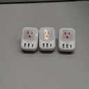 TESSAN European Travel Plug Adapter USB C 3 Pack, US to Europe Plug Adaptor with 4 AC Outlets 3 USB Charging Ports, Type C Power Adapter for USA to EU Euro Spain France Iceland Italy Germany Greece