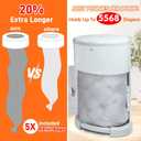 8 Pack Refills Compatible with DEKOR PLUS Diaper Pails | 20% Extra Length Diaper Pail Refill Bags Liners Holds 5568 Diapers | Ultimate Odor Control with Baby Scented