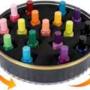 2 x Nail Polish Organizer with Foam, Rotating Acrylic Nail Polish Display Stand Holds 17 Bottles for Fast Access on Countertop or Vanity, Lazy Susan Organizer for Nail Polish, Makeup, Essential Oil