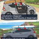 Abahub Soft Roof Rack Pads with 2 Tie Down Straps, 2 Tie Down Ropes, 2 Hood Loops and Storage Bag, for Surfboard, Kayak, Canoe, Heavy Duty Universal Car Roof Racks System