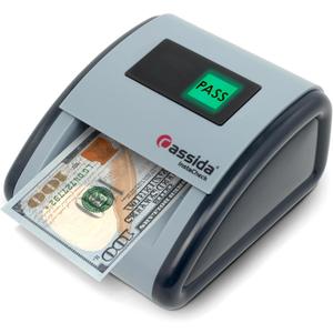 Cassida InstaCheck Small Footprint, Easy to Read Automatic Counterfeit Detector with Infrared, Magnetic and Ultraviolet Sensors, Compact and Lightweight Grey 11-3/4" x 9-1/2 (Pass/Fail)