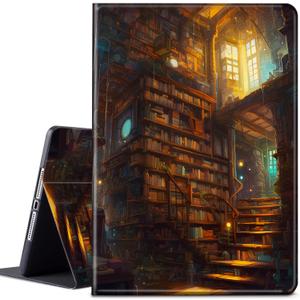 for Kindle Fire HD 8 Tablet Case 7th/8th Generation 8 inch 2017/2018 Release Lightweight Protective PU Leather Smart Stand Cover with Auto Wake Sleep - Books
