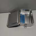 Umigy 1 Pcs Stainless Steel Food Containers 2400ml Metal Bento Lunch Box Stainless Steel Food Storage Containers, Lockable Clips to Leak Proof, Reusable Dishwasher Snack Boxes for Work