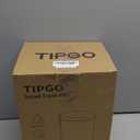 TIPGO Small Trash Can with Lid Soft Close, 4.5 Liters / 1.2 Gallon Bathroom Garbage Can, Mini Step Trash Bin, Stainless Steel Wastebasket for Bathroom, Bedroom, Office (Orange)