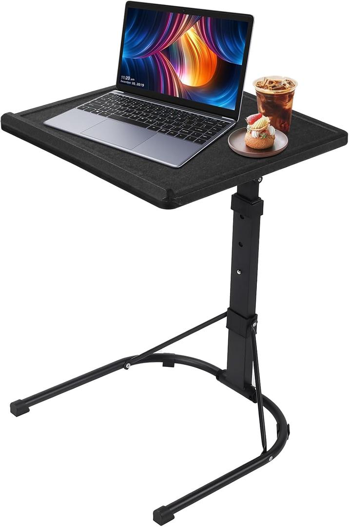 Gocamptoo Folding TV Tray Table, Multi-Functional Personal Activity Table, Adjustable Height TV Dinner Table, Space Saving