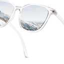 Myiaur Polarized Sunglasses for Women, Square Mirrored Trendy Shades with UV Protection Reduce Glare Sun Glasses