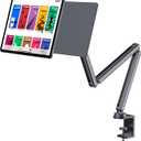 Magnetic iPad Pro 12.9 Stand, Aluminum Alloy Foldable Arm Mount or Working, Multi-Node Adjustable Tablet Holder for iPad Pro 12.9" 3rd/4th/5th/6th Gen-Gray (iPad Pro 12.9"/ iPad Air 13"-M2)