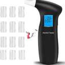 Breathalyzer with 12 Replaceable Mouthpieces Portable Breath Tester Home & Party U