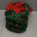 6 Pcs 8 Inch Christmas Kitchen Cabinet Wreaths with 31.5inch Ribbon Small Mini Christmas Wreath for Window Door Chair Wall Xmas Decoration (Fresh)