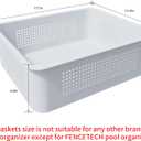 White Basket Poolside Deckbox Storage Organizer, 6-Pack (The baskets size is not suitable for any other brand of pool organizer except pool organizer)