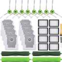 26 Pack Replacement Parts for iRobot Roomba j7(7150) j7+ (7550) i3(3150) i3+(3550) i4 i6 i6+(6550) i7(7150) i7+(7550) i8 i8+ Robot, 2 sets Roller Brushes, 8 Filters, 8 Side Brushes, 8 Dust bags
