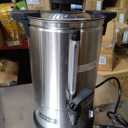 SYBO SR-CP-50B Commercial Grade Stainless Steel Percolate Coffee Maker Hot Water Urn for Catering, 50-Cup 8 L, Metallic