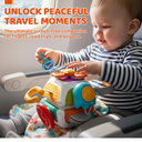 10-in-1 Montessori Busy Board for 1 Year Old - Toddler Toys 1-2 Years with Car Steering Wheel & Keys, Car Travel Toys for Toddlers 1-3, Sensory Activity Cube, Birthday Gifts Baby Boys Girls