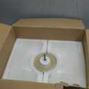 20" Gold Fandelier Ceiling Fan with Light,Gold Crystal Chandelier Ceiling Fans with Lights and Remote Control,Mid-Century Modern Caged with 6 Speeds for Living Room Bedroom Nursery