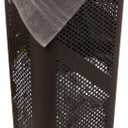 Mind Reader Slim Laundry Hamper with Lid, 60L Clothes Basket, Ventilated Plastic, Brown