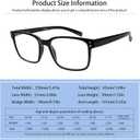 4 x SIGVAN Blue Light Blocking Reading Glasses for Men Women Computer Spring Hinge Readers Square Frame Glasses 5 Packs (5 Black, 1.5)