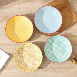 Pasta Bowls, 33oz Large Salad Bowl, Stoneware Serving Bowl Plates Set of 4 for kitchen, 8.5" Wide Bowls Dishes for Pasta, Soup, Fruit, Microwave Safe (4)