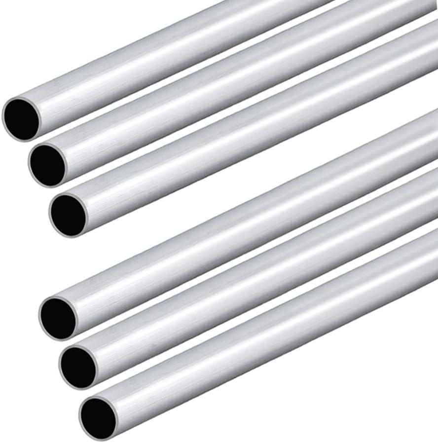 16 inch Aluminum Round Tube,5/16" OD 1mm Wall Thickness,6063 Aluminum Hollow Seamless Straight Tubing 6 Pcs