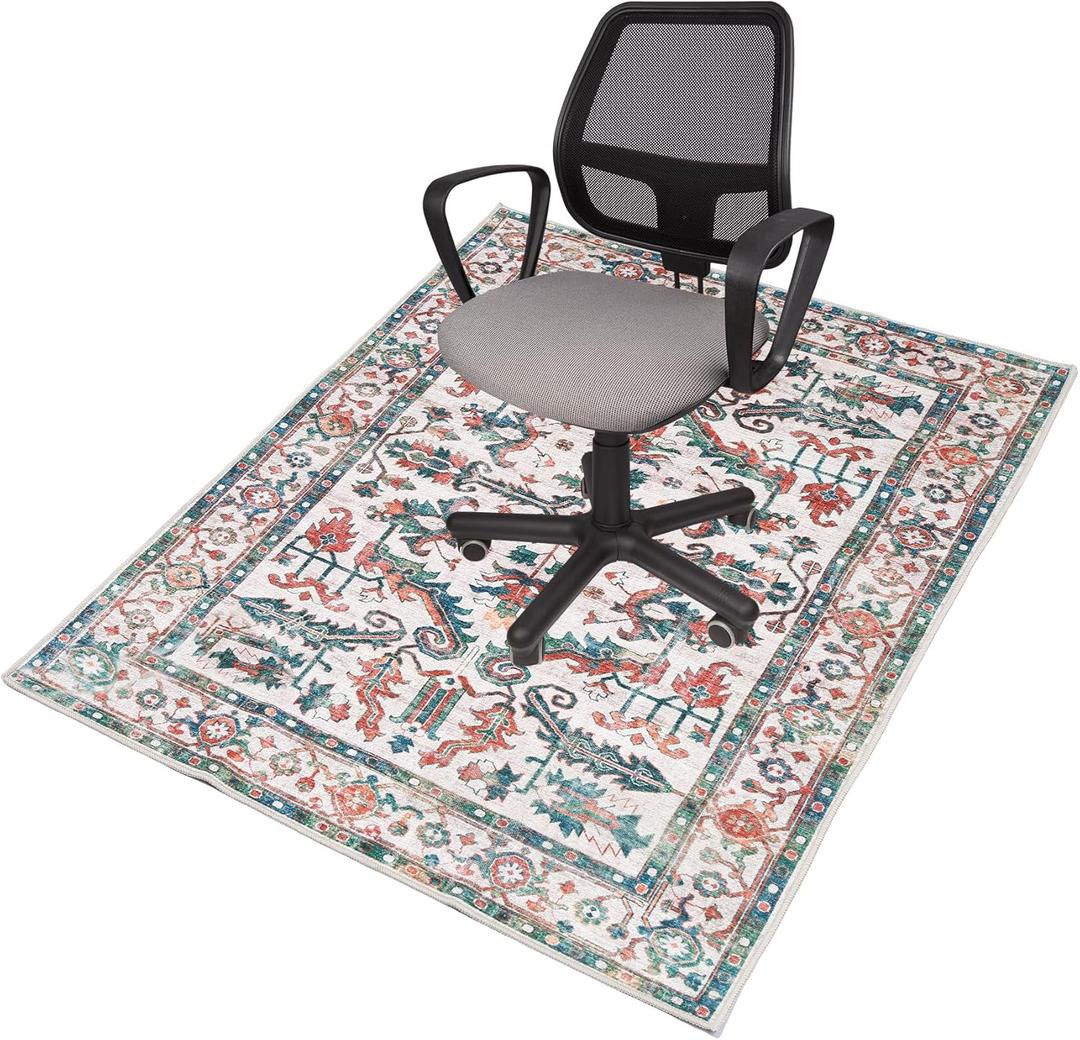 FUANGUI Office Chair Mat for Hardwood/Tile Floor - 36"x48", Desk Chair Mat for Rolling Chairs, Computer Gaming Mat - Anti Slip, Non-Curve Floor Protector (1)