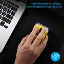 Certified Wireless Mouse Compatible with iOS Windows Android - Works with Computer, Laptop, Tablet, Mobile Phone - Universal Bluetooth/USB Receiver Connectivity (VW01, Lemon Yellow)