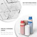 KOTEMON Cup and Lid Holder, 4 Compartment, Square | Rotating Coffee Cup Dispenser Lid Carousel for Restaurant, Buffet, Coffee Station, Bar, Countertop, Clear Acrylic