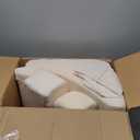 ENITYA 19" Back Pillow for Bed Sitting up, Big Pockets and Washable Removable Cover, Reading Chair for Watching TV/Reading/Gaming/Resting in Bed, Couch or Floor, Medium(Ivory)