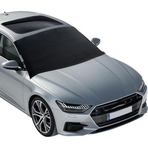 EcoNour Windshield Cover for Ice and Snow  Universal Fit for Car, SUV, Truck, Heavy Duty 600D Oxford Fabric Frost Protector for Ice & Sleet, Includes AntiTheft Straps, Medium (69"x42")