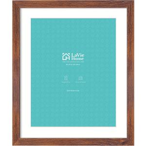 LaVie Home 20 x 24 Picture Frame Brown Poster Frame,Display Pictures 16x20 with Mat or 20x24 Without Mat, Stable and Sturdy Frame and Polished Plexiglass, Suitable for wall decoration1 Pack