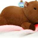 Weighted Heating Capybara Stuffed Animal - 2.2lb Weighted Heated Stuffed Animals 17in Microwave Warmth Hugs Capybara Plush Heatable & Coolable Pads for Kids Period Girl Adults Valentines Animal Plush