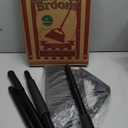 Eyliden Broom, Angle Broom with 57" Long Handle, PET Bristles - Fit Heavy-Duty Cleaning, Also Works Well Fine Dust - Commercial Outdoor Indoor Sweeper for Courtyard Sidewalk Deck Kitchen Lobby, Black