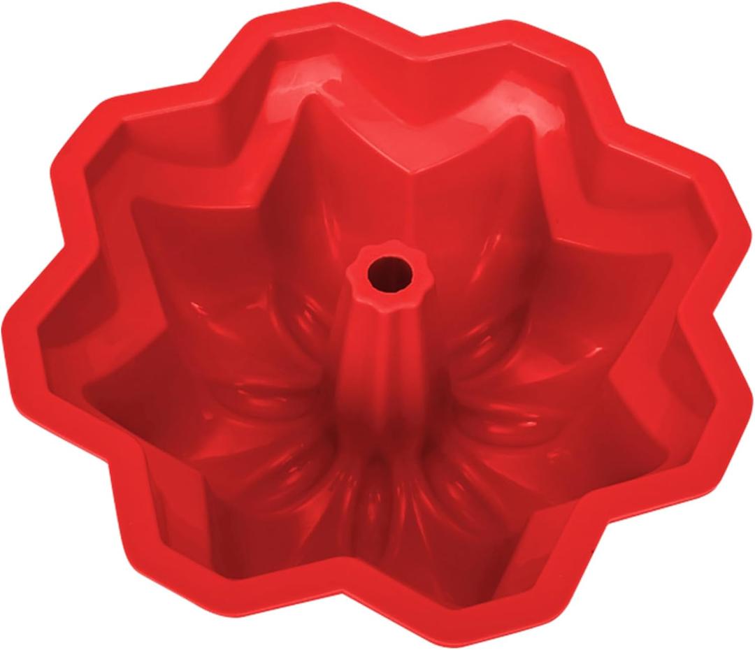 AVIDON 9.5inch Cake Pan, Fluted Tube Cake Pan for Cupcakes, Donuts, Muffins, 1 packs Non-stick Silicone Baking Molds (9.5 inch pan)