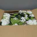 Set of 2 Artificial White Hydrangea Flower Trees 4FT, Fake Silk Floral Plants Indoor Outdoor, Lifelike Decorative Faux Hydrangea Flower Tree in Pot for Home Garden Office Front Decor