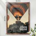 17x24 Picture Frame, Classic Brown 17 x 24 Poster Frame for Horizontal or Vertical Wall Mounting, 1 Pack