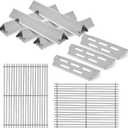 Stainless Steel Grill Grates with 66032 Flavorizer Bars for Weber Genesis II Grill Parts GS4,66095 Cooking Grates 66795 Heat Deflector Replacement Parts for Weber Genesis ii E-310 E-315 S-335