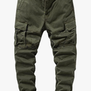 Ebossy Men's Multi Pockets Cargo Pants Button Fly Military Combat Ripstop Jogger Trouser, 30