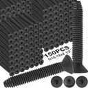 Blulu 150 Pack Qty 5/16-18x2 1/2 Flat Head Trailer Deck Screws Wood to Metal Self-Tapping Torx Screws Thread Cutting Floor Board Trailer Deck,T40 Star Drive