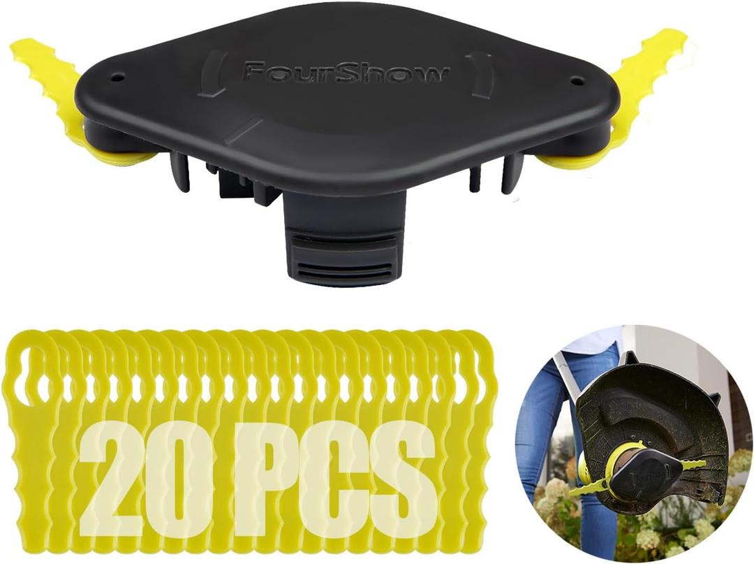 QuickloadBladed Trimmer Head Compatible with Ryobi String Trimmer 18V 24V Hybrid,AC052N1 Weed Eater Bladed Head ACFHRL2 with 20Pcs Spare Blades