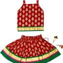 Chandrakala Kids Lehenga Choli Set for Girls (KL101-P) 5-7 Years